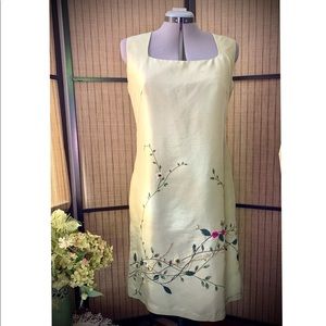 Rafael 100% SILK dress Sz 10 Light SAGE